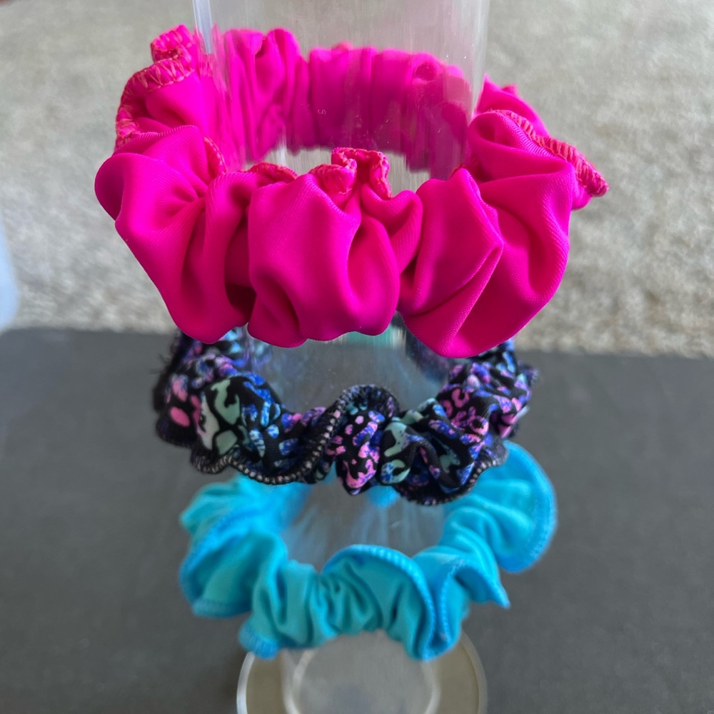 New! 3 Vibrant Hair Scrunchie Set